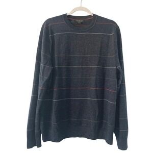 Banana Republic Men's Merino Wool Crew Neck Sweater Size Large Pullover Stripe
